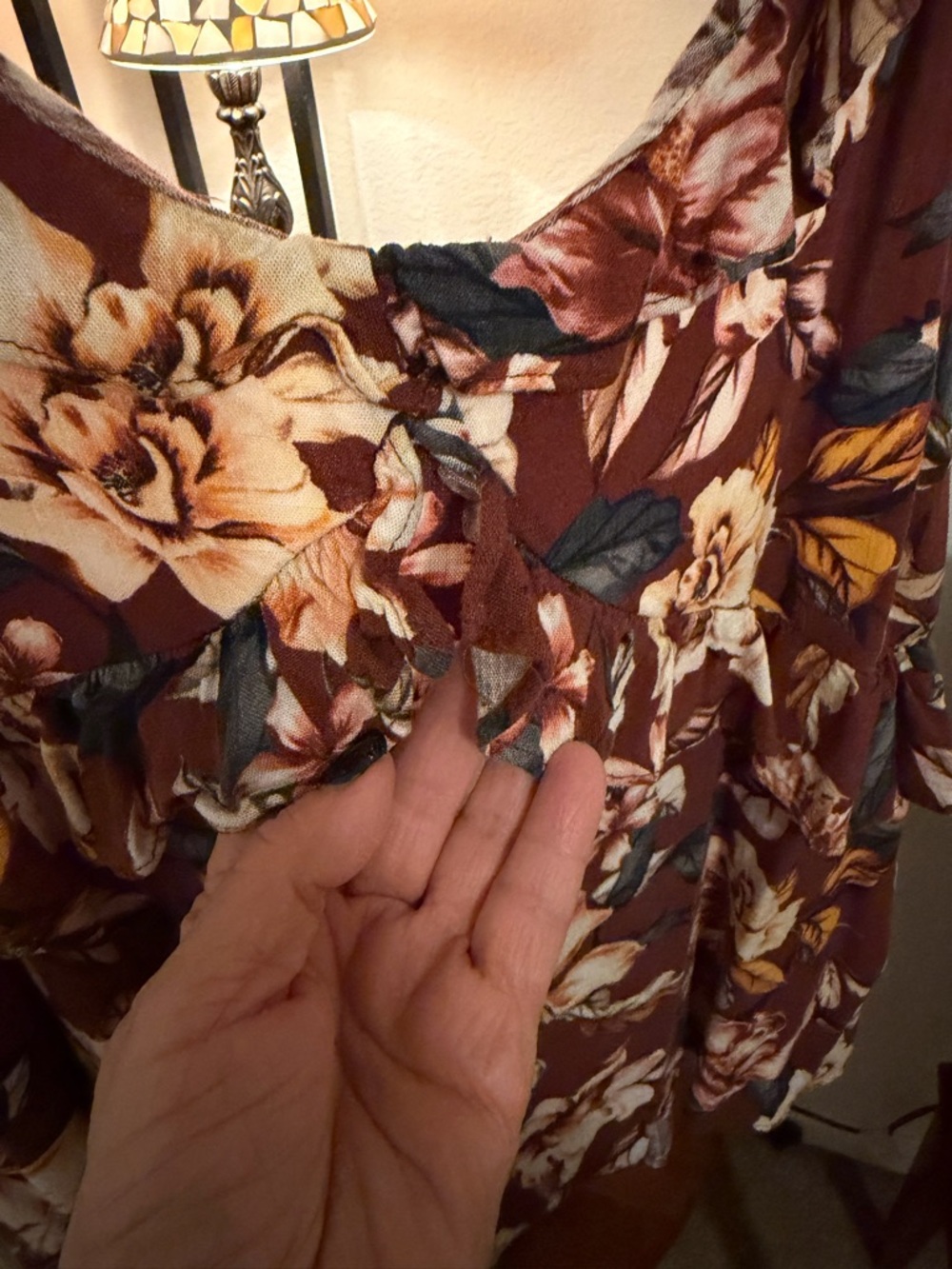 Torrid Rayon Slub Ruffle V-Neck - Picture 7 of 12